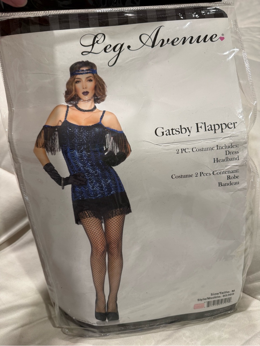 Leg Avenue Blue Gatsby Flapper Costume with Headband